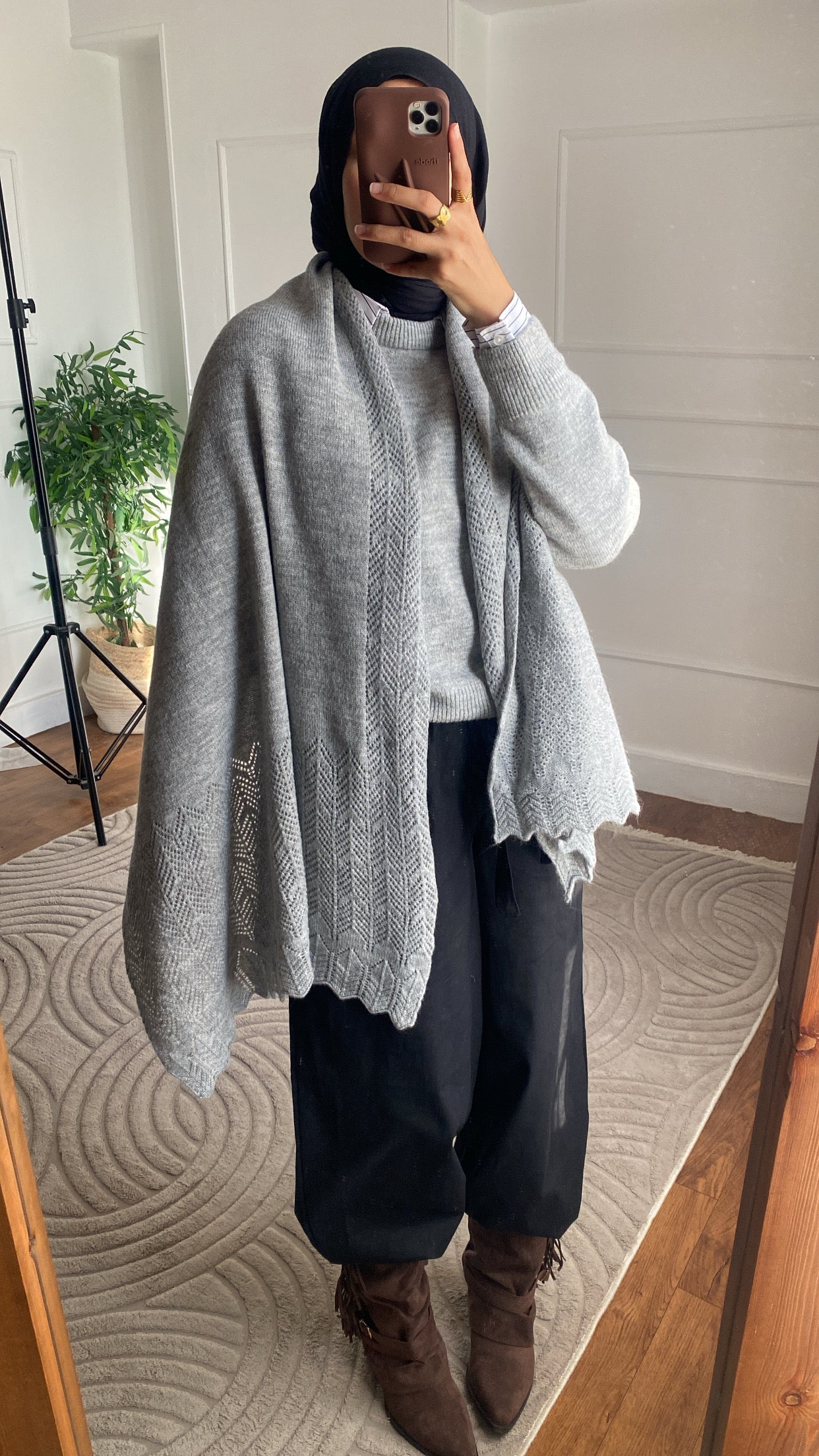 Taube Knit Wool shawl