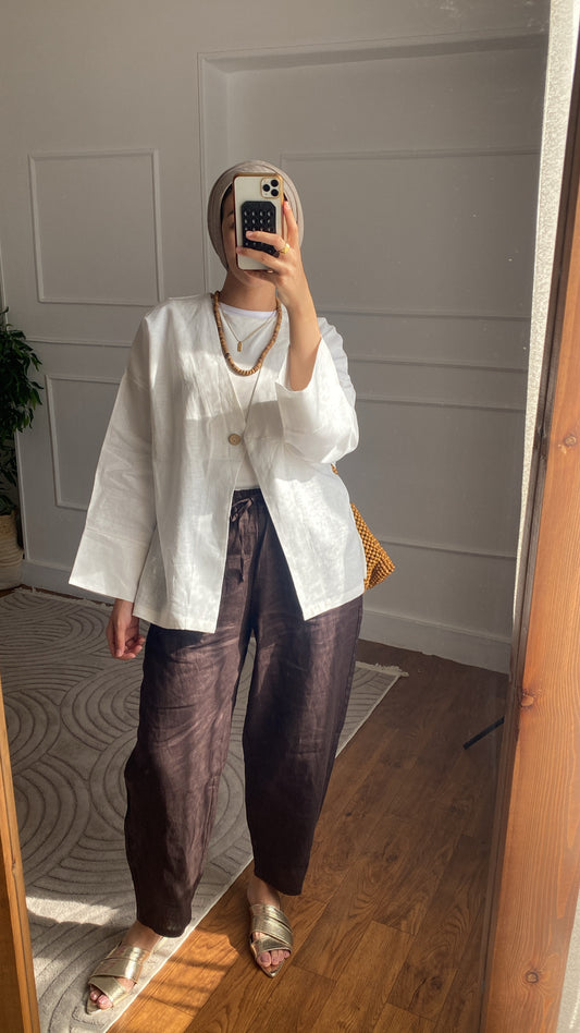 Slouchy linen pants