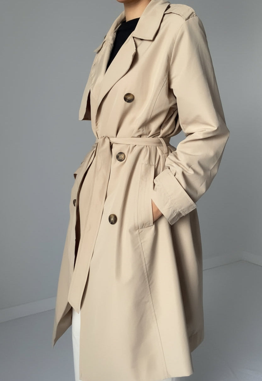 MIDI GO TO trench-coat